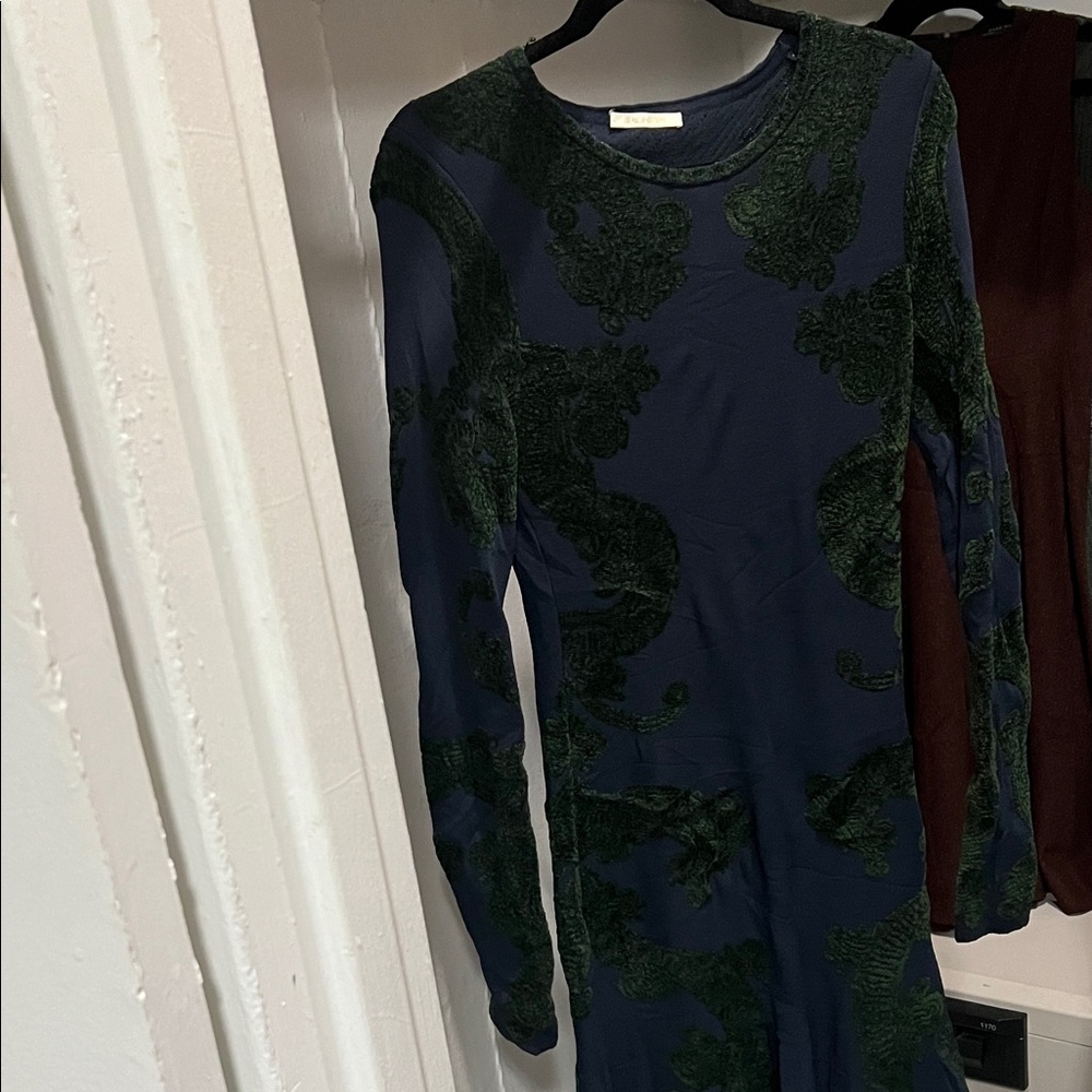 Zac Posen Green and Blue M Women's Dress